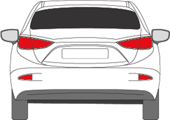 Afbeelding van Achterruit Mazda 3 sedan (DONKERE RUIT)