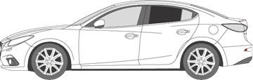 Afbeelding van Zijruit links Mazda 3 sedan (DONKERE RUIT)