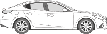 Afbeelding van Zijruit rechts Mazda 3 sedan (DONKERE RUIT) 