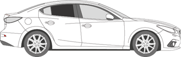 Afbeelding van Zijruit rechts Mazda 3 sedan (DONKERE RUIT)