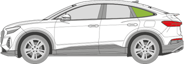 Afbeelding van Zijruit links Audi Q4 E-Tron Sportback 