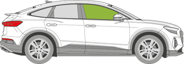Afbeelding van Zijruit rechts Audi Q4 E-Tron Sportback 