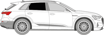 Afbeelding van Zijruit rechts Audi E-Tron (DONKERE RUIT) 