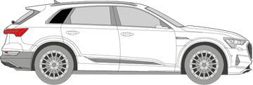 Afbeelding van Zijruit rechts Audi E-Tron (DONKERE RUIT)
