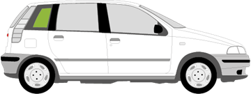 Afbeelding van Zijruit rechts Fiat Punto 5 deurs