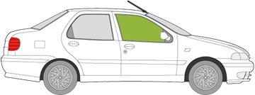 Afbeelding van Zijruit rechts Fiat Palio sedan 