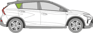 Afbeelding van Zijruit rechts Hyundai Bayon