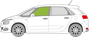 Afbeelding van Zijruit links Citroën C4 Picasso