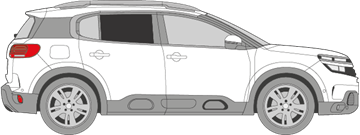Afbeelding van Zijruit rechts Citroën C5 Aircross (DONKERE RUIT)