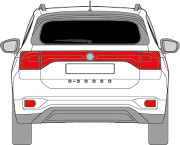 Afbeelding van Achterruit VW T-Cross (DONKERE RUIT)