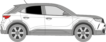 Afbeelding van Zijruit rechts Opel Mokka (DONKERE RUIT)