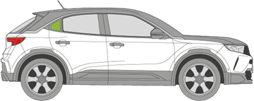 Afbeelding van Zijruit rechts Opel Mokka 